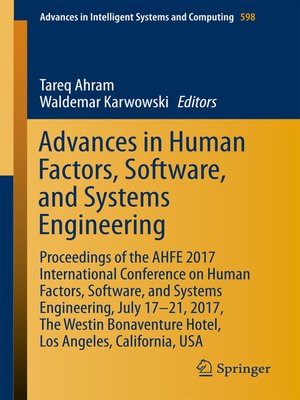 cover image of Advances in Human Factors, Software, and Systems Engineering
